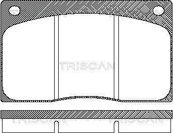 Колодки гальмівні передні (невент. диски) discovery TRISCAN 811010799