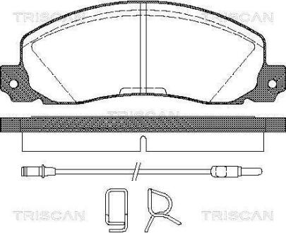 Комплект тормозных колодок, дисковый тормоз TRISCAN 811025846