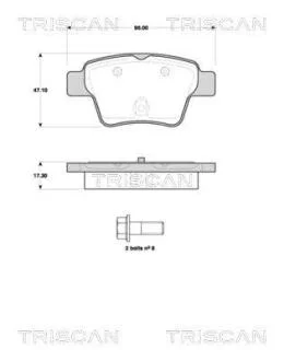 Колодки гальмівні дискові TRISCAN 811028039