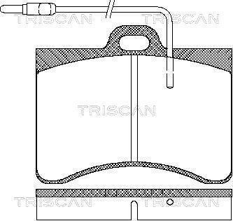 Комплект тормозных колодок, дисковый тормоз TRISCAN 811038782