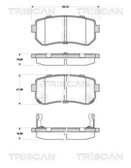 Колодки гальмівні дискові TRISCAN 811043032