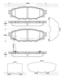 Колодки гальмівні дискові TRISCAN 811068184