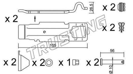 Монтажный набор для комплектов колодок 600.0/611.0 TRUSTING KIT.016