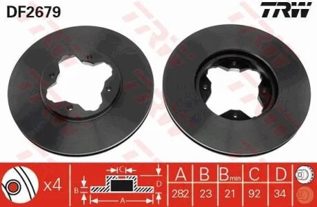 - Гальмівний диск TRW DF2679