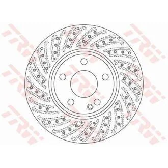 Диск тормозной MERCEDES A(W176)/ B(W246) "F D=295mm "12>> TRW DF6262S