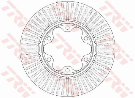 Диск гальмівний передн Лів/Прав TOYOTA HIACE / COMMUTER V, HIACE IV, HIACE V 2.5D/2.7/3.0D 06.04- TRW DF6481