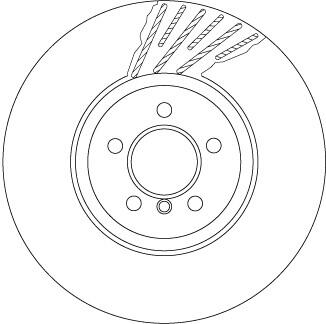Двочастинний гальмівний диск передн Лів BMW 5 (F10), 5 (F11), 5 GRAN TURISMO (F07), 6 (F12), 6 (F13), 6 GRAN COUPE (F06), 7 (F01, F02, F03, F04) 3.0-4.4H 09.08-10.18 TRW DF6613S