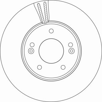 Диск гальмівний передн Лів/Прав HYUNDAI I30 KIA CEED, PROCEED 1.0-2.0 11.16- TRW DF6966
