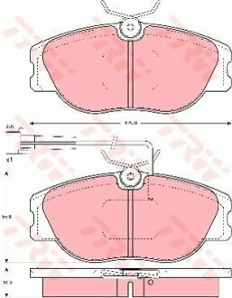 - Гальмівні колодки до дисків TRW GDB1052