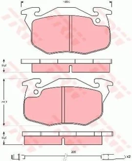 - Гальмівні колодки до дисків TRW GDB1079