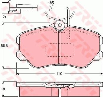 - Гальмівні колодки до дисків TRW GDB1095