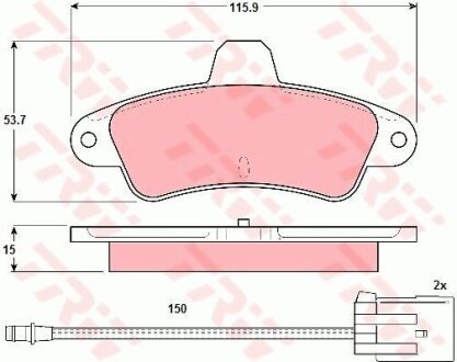 Колодка гальм. FORD Mondeo задн. РОЗПРОДАЖ TRW GDB1112