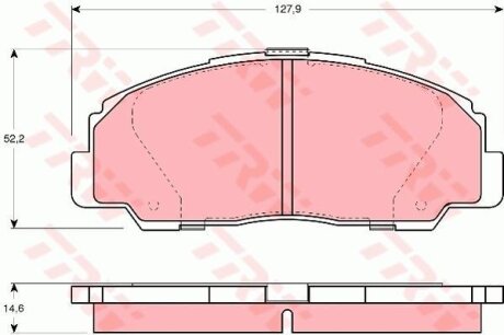 - Гальмівні колодки до дисків TRW GDB1135