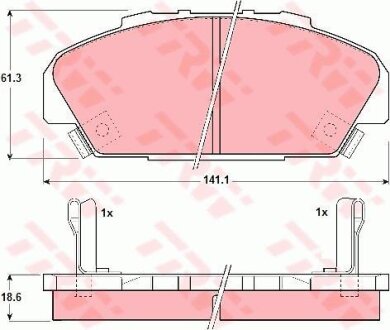 - Гальмівні колодки до дисків TRW GDB1137