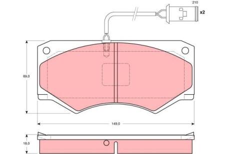 - Гальмівні колодки до дисків TRW GDB1248