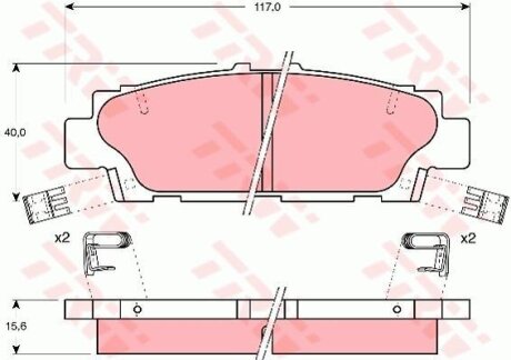 - Гальмівні колодки до дисків TRW GDB1257