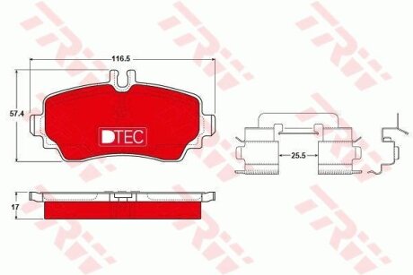 - Гальмівні колодки до дисків TRW GDB1293DTE