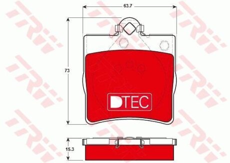 - Гальмівні колодки до дисків TRW GDB1335DTE
