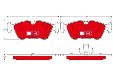 - Гальмівні колодки до дисків TRW GDB1348DTE