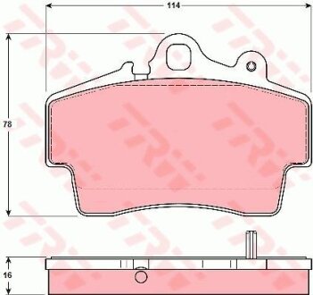 Колодки тормозные PORSCHE 911/BOXTER 96- перед. TRW GDB1394