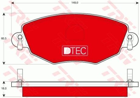 - Гальмівні колодки до дисків TRW GDB1434DTE