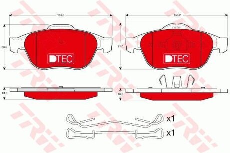 - Гальмівні колодки до дисків TRW GDB1468DTE