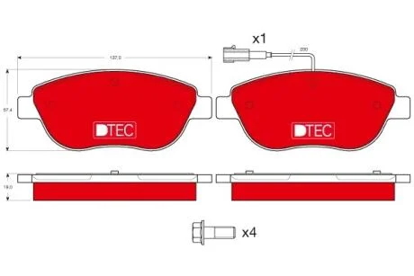 - Гальмівні колодки до дисків TRW GDB1483DTE