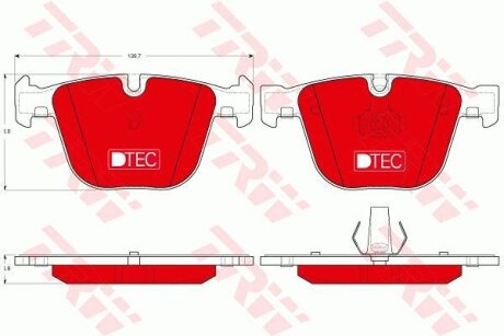- Гальмівні колодки до дисків TRW GDB1502DTE