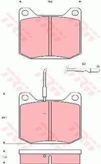 - Гальмівні колодки до дисків TRW GDB151