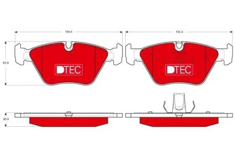 Керамічні гальмівні колодки передн, BMW 3 (E46), X3 (E83), Z4 (E85), Z4 (E86) MG MG ZT, MG ZT- T 2.0-4.6 10.99-12.11 TRW GDB1531DTE