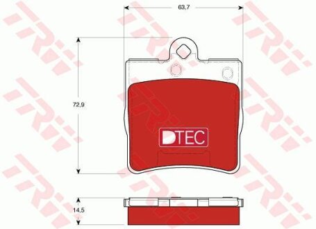 Колодки тормозные MB W203/CL203/C209 00- задн. TRW GDB1545DTE