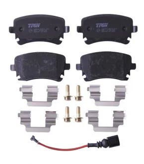 Гальмівні колодки дискові задні Audi A4, A6 (99-)/ VW Т5 (З Датчиком) (тип LUCAS) TRW GDB1557