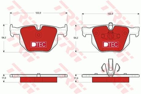 - Гальмівні колодки до дисків TRW GDB1560DTE