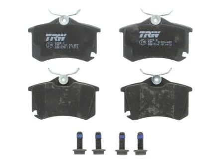 Комплект гальмівних колодок задн (з комплектуючими з гвинтами гальмівного супорта), AUDI A3 RENAULT TWINGO II SEAT LEON VW GOLF III, POLO VI 1.2-2.0 07.93- TRW GDB1578