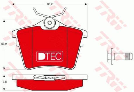 - Гальмівні колодки до дисків TRW GDB1596DTE