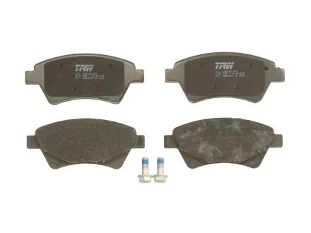 Комплект гальмівних колодок передн (з комплектуючими з гвинтами гальмівного супорта), RENAULT GRAND SCENIC II, MEGANE II, MEGANE II/KOMBI, SCENIC II 1.4-2.0 11.02- TRW GDB1597