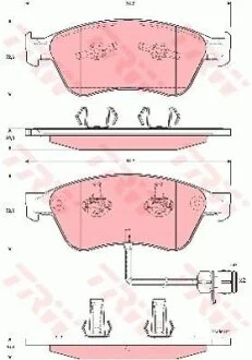 - Гальмівні колодки до дисків TRW GDB1598