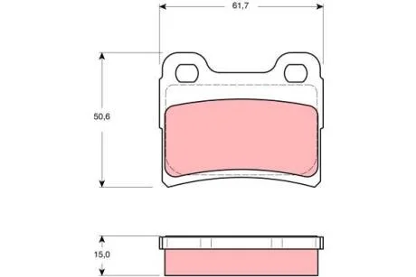 - Гальмівні колодки до дисків TRW GDB1639