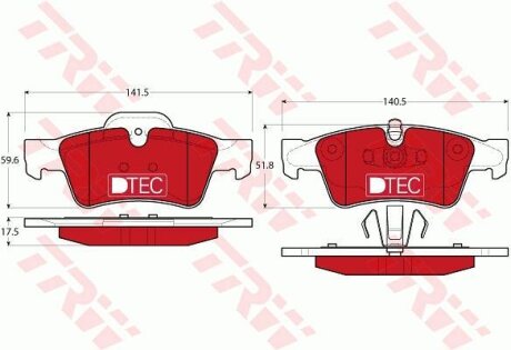 - Гальмівні колодки до дисків TRW GDB1643DTE