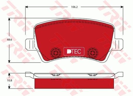 - Гальмівні колодки до дисків TRW GDB1685DTE