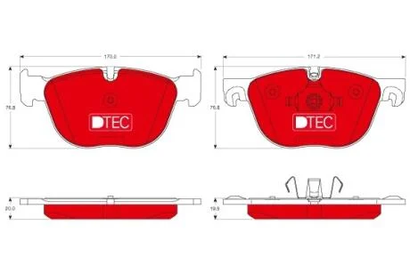 Комплект гальмівних колодок - дискові TRW GDB1726DTE