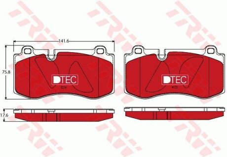 - Гальмівні колодки до дисків TRW GDB1733DTE