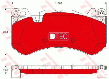 Колодки тормозные MB W204/W211/W212/R230/W166 03- перед. TRW GDB1734DTE