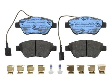 Комплект гальмівних колодок передн (з комплектуючими з гвинтами гальмівного супорта), CITROEN E-MEHARI, NEMO, NEMO/MINIVAN FIAT FIORINO, FIORINO/MINIVAN, GRANDE PUNTO 1.2-Electric 10.05- TRW GDB1891