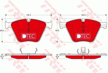 - Гальмівні колодки до дисків TRW GDB1964DTE