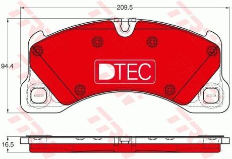 Колодки тормозные VAG CAYENNE/TOUAREG 02- перед. TRW GDB1969DTE