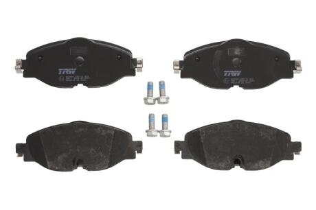 Комплект гальмівних колодок передн, AUDI A3, Q2, Q3, TT SEAT ATECA, LEON, LEON SC, LEON SPORTSTOURER, LEON ST, TARRACO SKODA KAROQ, KODIAQ I, OCTAVIA III, OCTAVIA IV 1.0-Electric 04.12- TRW GDB2143