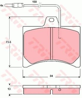 - Гальмівні колодки до дисків TRW GDB276