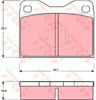 Комплект тормозных колодок, дисковый тормоз TRW GDB279