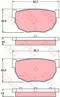 - Гальмівні колодки до дисків TRW GDB306